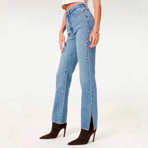 Good American Jeans Flat Tummy Tech Ankle Split Good Boy High Rise Sz 18 - Picture 11 of 11